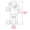 NRC&XRC Pair 5IN(128mm) Jaw Swivel Snap Shackle 316 Stainless Steel for Sailboat Spinnaker Halyard &Diving view 2