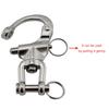 NRC&XRC Pair 5IN(128mm) Jaw Swivel Snap Shackle 316 Stainless Steel for Sailboat Spinnaker Halyard &Diving view 4