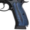 Guuun G10 CZ Grips for CZ 75 Full Size SP-01, Sunburst Texture - Blue/Black view 1