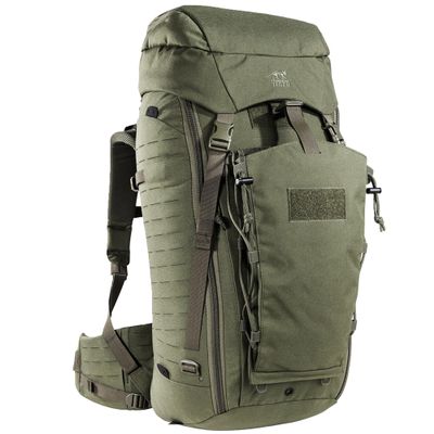 Tasmanian Tiger TT Modular Pack 45+ Molle Compatible Backpacker Trekking Backpack Lockable 50L Total Volume, olive, 45 Liter