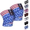 DEFY Knee Wraps for Weightlifting - Provides Knee Support for Powerlifting, Squats & Fitness Workouts - Ideal Knee Wrap for Men and Women (1 PAIR) (American Flag) view 1