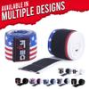 DEFY Knee Wraps for Weightlifting - Provides Knee Support for Powerlifting, Squats & Fitness Workouts - Ideal Knee Wrap for Men and Women (1 PAIR) (American Flag) view 3