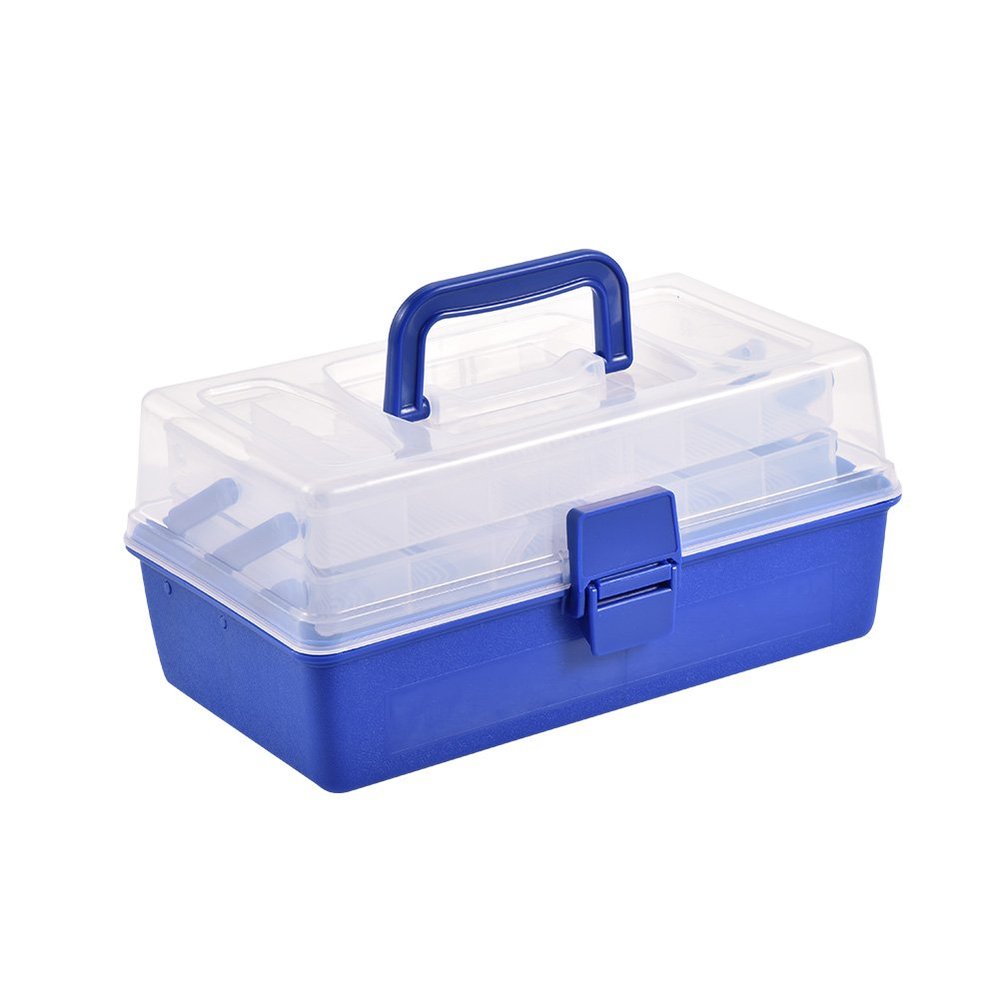 Fishing Tackle Box, 3 Layers Fishing Accessory Organizer Box Fishing Toolbox for Hooks Lures