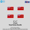 4- Pack 2" x 1" Manitoba Flag Vinyl Stickers view 2