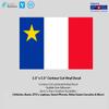 3.5" x 5.5" Acadian Flag Laminated Vinyl Decal view 1