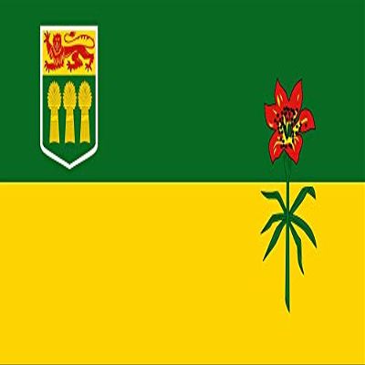4- Pack 2" x 1" Saskatchewan Flag Vinyl Stickers
