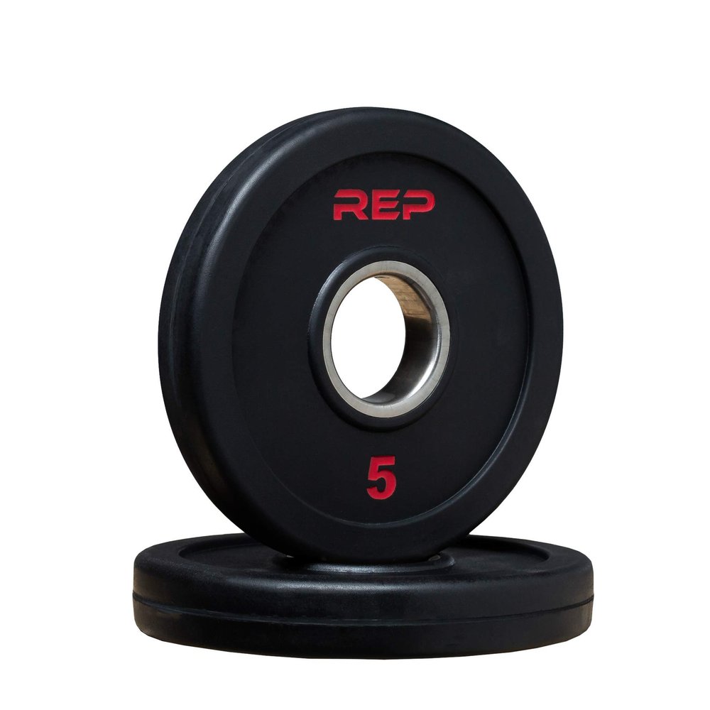REP Rubber Coated Olympic Plates 5 lb Pair