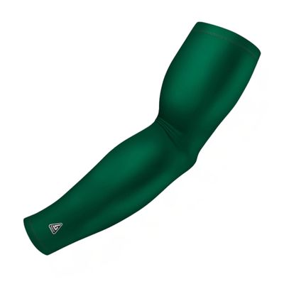 B-Driven Sports Pro-Fit Compression Arm Sleeve - Athletic Sports Support for Baseball, Basketball, Football, Softball, Running, Gaming, Volleyball, Men, Women, Youth - Green X-Small (Adult) (1pc)