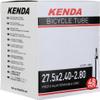 Kenda, Presta-Removable Valve Core, Tube, Presta, Length: 48mm, 27.5'', 2.40-2.80,Black view 1