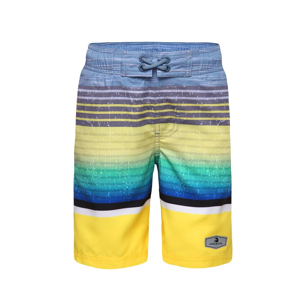 Rokka&Rolla Boys' Swim Trunks UPF 50+ Quick Dry Bathing Suit Swimwear Beach Shorts with Mesh Lining