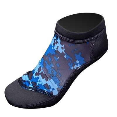 Tilos Sport Skin Socks - UV Protection, Sand-Proof, Quick-Dry for Beach, Swimming, Snorkeling, Diving - Adults & Kids (M, Digital Blue)