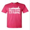 Boston Strong Skyline State Adult T-Shirt Tee (Large, Hot Pink) view 1