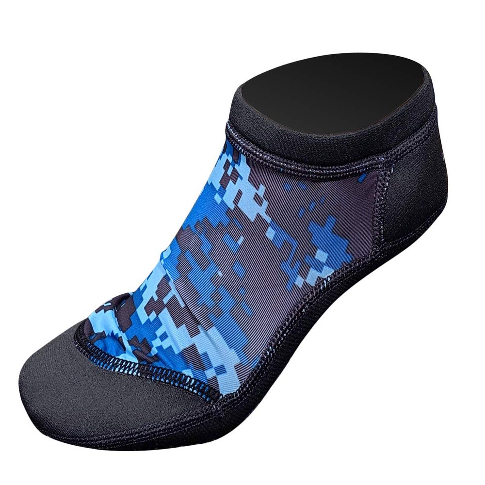Tilos Sport Skin Socks - UV Protection, Sand-Proof, Quick-Dry for Beach, Swimming, Snorkeling, Diving - Adults & Kids (S, Digital Blue)