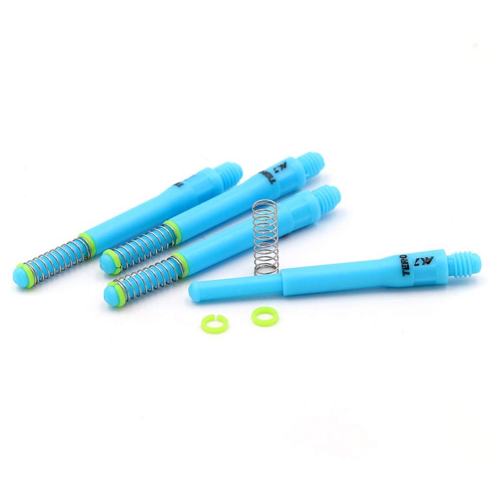 Black Scorpion Cuesoul TERO AK7 Clear Dart Stems Dart Shafts Built-in Spring Telescopic,Set of 4 pcs-B/D/F/H Size (Blue, F)