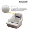 Seamander Pontoon Captains Bucket Boat Seat, 19.7H x 22.2L x 21.7D inches, Injection Molded Plastic Frame, Plush Foam Padding, Marine Grade Vinyl, 5x5 or 5x12 inch Mounting Pattern view 4