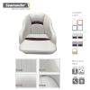 Seamander Pontoon Captains Bucket Boat Seat, 19.7H x 22.2L x 21.7D inches, Injection Molded Plastic Frame, Plush Foam Padding, Marine Grade Vinyl, 5x5 or 5x12 inch Mounting Pattern view 2