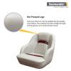 Seamander Pontoon Captains Bucket Boat Seat, 19.7H x 22.2L x 21.7D inches, Injection Molded Plastic Frame, Plush Foam Padding, Marine Grade Vinyl, 5x5 or 5x12 inch Mounting Pattern view 4