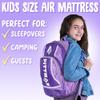 AirBedz by Pittman Outdoors - Kidmat Deluxe Twin Air Mattress for Kids | Includes Electric Pump & Colorful Travel Backpack | Puncture-Resistant & Easy-Inflate view 2