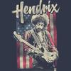 Jimi Hendrix 1960's Psychedelic Musical Icon USA Flag Distressed T-Shirt Tee view 4