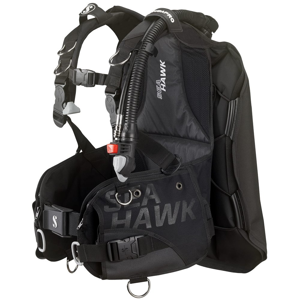SCUBAPRO Seahawk 2 Diving BCD with Balanced Power Inflator (Medium, Black)