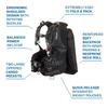 SCUBAPRO Seahawk 2 Diving BCD with Balanced Power Inflator (Medium, Black) view 3