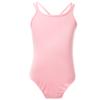 Alvivi Kids Big Girls Sleeveless Mock-Neck Mesh/Lace Splice Gymnastic Ballet Dance Leotard Dancewear Athletic Tank Tops (7-8, Cross Strap Pink) view 1