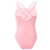 Alvivi Kids Big Girls Sleeveless Mock-Neck Mesh/Lace Splice Gymnastic Ballet Dance Leotard Dancewear Athletic Tank Tops (7-8, Cross Strap Pink) view 2