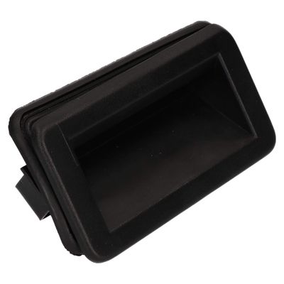 AB Tools Large Flush Door Pull Handle 130mm Black ABS Finger Pocket Insert Screw Mount