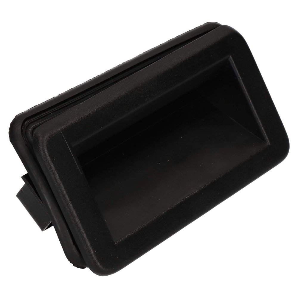AB Tools Large Flush Door Pull Handle 130mm Black ABS Finger Pocket Insert Screw Mount