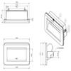 AB Tools Large Flush Door Pull Handle 130mm Black ABS Finger Pocket Insert Screw Mount view 2