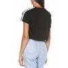 ARENA Womens Icons Corinne Team Crop T-Shirt Short Sleeve Loose Fit Cotton Active Top Cozy Crew Neck Workout Tee, Black/White Logo, Small view 2