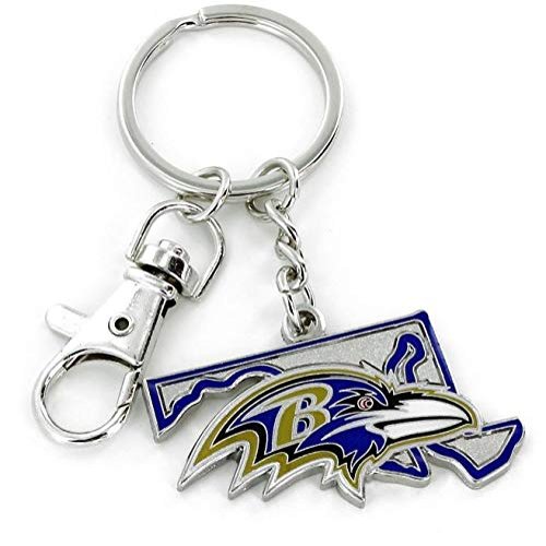 Aminco NFL Baltimore Ravens State Design Heavyweight Keychain