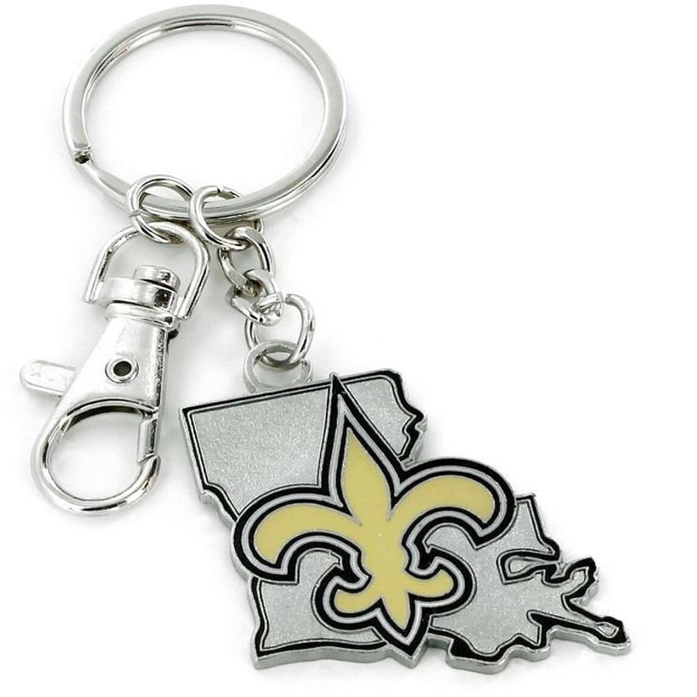 Aminco NFL New Orleans Saints State Design Heavyweight Keychain