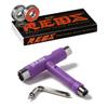 Bones Reds Bearings with CCS Skateboard Tool (Bones Reds W/Purple CCS Skate Tool) view 1