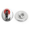 Beautiful Japanese Classic Geisha Cartoon Round Metal 0.75" Lapel Pin Hat Shirt Pin Tie Tack Pinback view 1