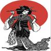 Beautiful Japanese Classic Geisha Cartoon Round Metal 0.75" Lapel Pin Hat Shirt Pin Tie Tack Pinback view 2
