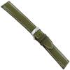 20mm Milano Elite Olive Green Genuine Leather Stitched Men's Watch Band view 1
