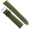 20mm Milano Elite Olive Green Genuine Leather Stitched Men's Watch Band view 2