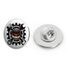 Simple Ninja Mechanic Cartoon Emoji Round Metal 0.75" Lapel Pin Hat Shirt Pin Tie Tack Pinback view 1