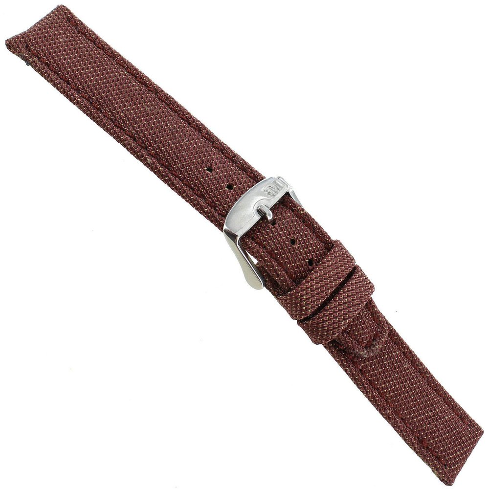 18mm Milano Spinnaker Brown Kevlar Over Lorica Padded Mens Watch Band 3303