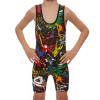 KO Sports Gear Unisex Wrestling Singlet for Adult Wrestlers - Wrestling Singlet for Men & Women - Bold Durable Uniform, Stretchy Breathable Material - Paint Splatter, Adult X-Small view 4