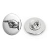 Black and White Finger Pointing Sketch Round Metal 0.75" Lapel Pin Hat Shirt Pin Tie Tack Pinback view 1