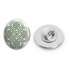 Celtic Knot Four Leaf Clover Round Metal 0.75" Lapel Pin Hat Shirt Pin Tie Tack Pinback view 1