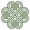 Celtic Knot Four Leaf Clover Round Metal 0.75" Lapel Pin Hat Shirt Pin Tie Tack Pinback view 2