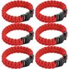 Fun Express Large Red Paracord Bracelet - Jewelry - Bracelets - Novelty Bracelets - 6 Pieces view 1