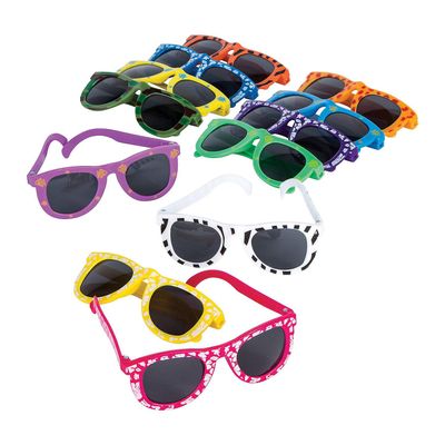 Fun Express - Mega Kids Sunglass Assortment (100pc) - Apparel Accessories - Eyewear - Sunglasses - 100 Pieces- Perfect for Halloween or Birthday Party favors or Classroon Rewards