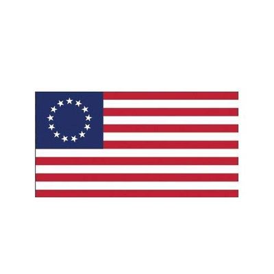 4" Betsy Ross Flag Sticker Self Adhesive Vinyl Decal America 13 Star American US 5" Bumper Locker Laptop Window - Sticks to Any Surface