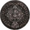 Ancient Darken Mayan Calendar Cartoon Icon Round Metal 0.75" Lapel Pin Hat Shirt Pin Tie Tack Pinback view 2