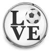 Choose a Color | Soccer Snap Jewelry Love 18MM Team Sports Ball Ginger Charm, For Interchangeable DIY Customizable Accessories Black view 1