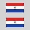 Two Pack Paraguayan New Guinean Flag Sticker Decal Self Adhesive Vinyl Paraguay PRY PY Made in USA view 1